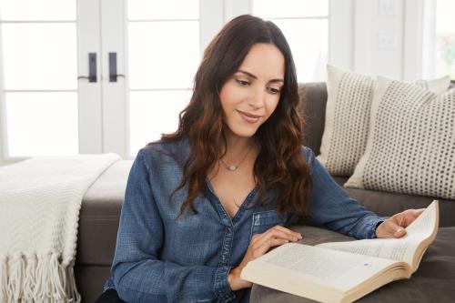 Woman on couch